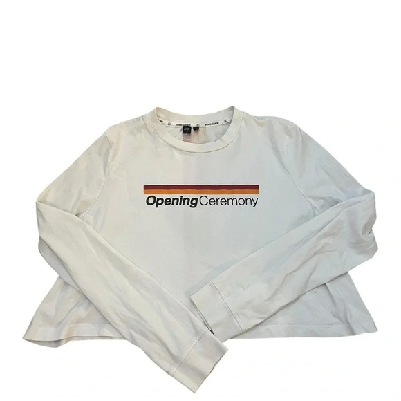 Opening Ceremony white cropped long sleeve size small - Picture 1 of 3